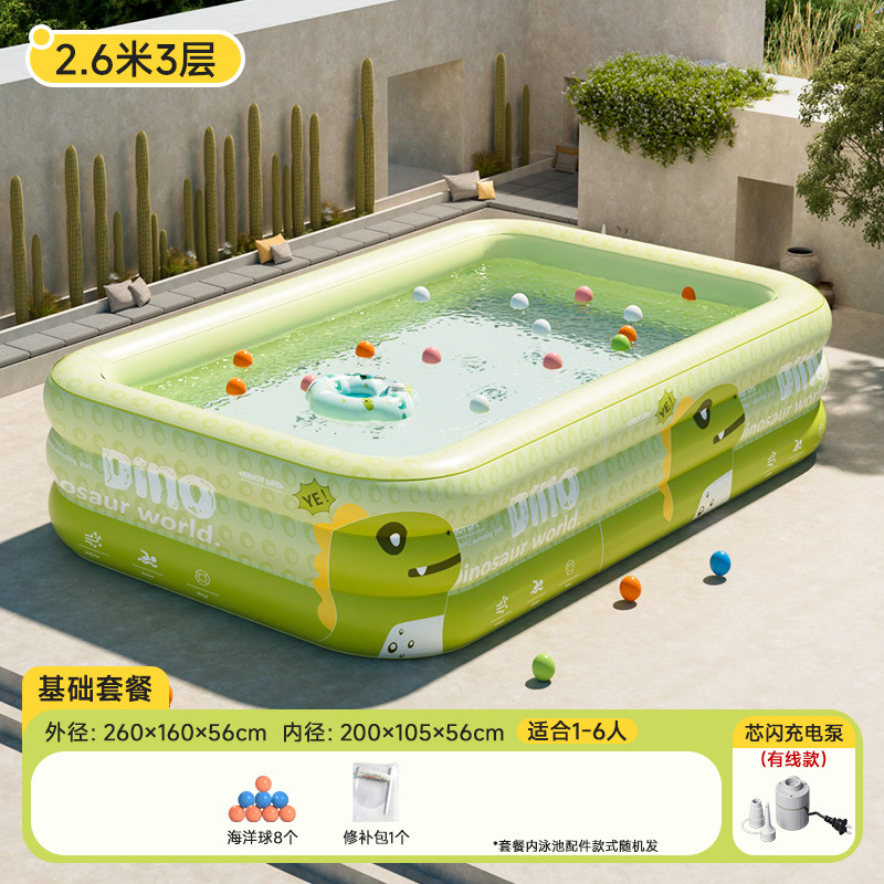 Picture of Inflatable Pool Swimming Pool Children's Inflatable Pool Home Outdoor Large Family Pool Thickened Baby Paddling Pool