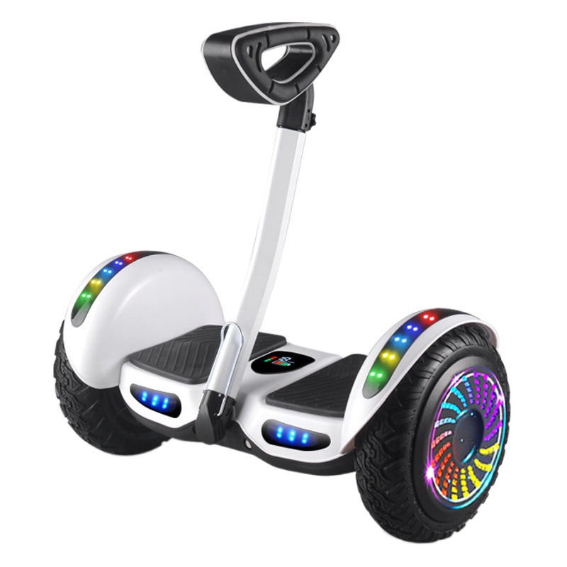 Manufacturers directly supply leg-controlled electric parallel car 10-inch two-wheel smart electric balance car with handrail for adults and children