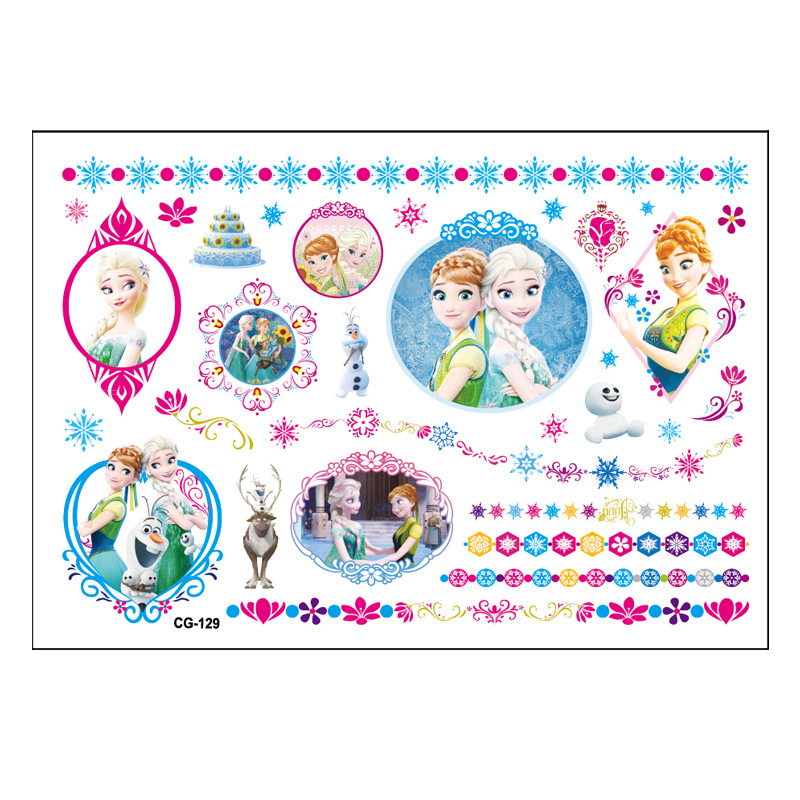 Picture of Frozen Aisha Princess Anna Xuebao Children Tattoo Sticker Birthday Party Tattoo Sticker Water Transfer Sticker