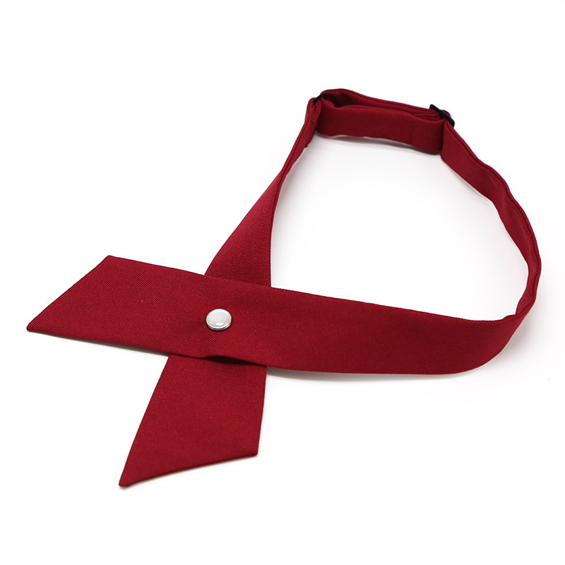 Picture of Japanese and Korean Casual Cross jk Cross Bow Tie Solid Color Printed Bow for Men and Women Professional Uniform Bow Tie Collar Flower