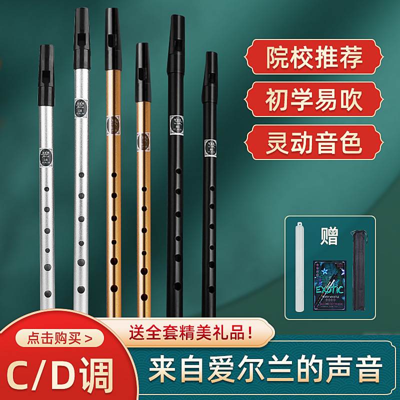 Irish whistle beginner clarinet tin flute C tune D tune flute professional playing treble straight flute musical instrument for students