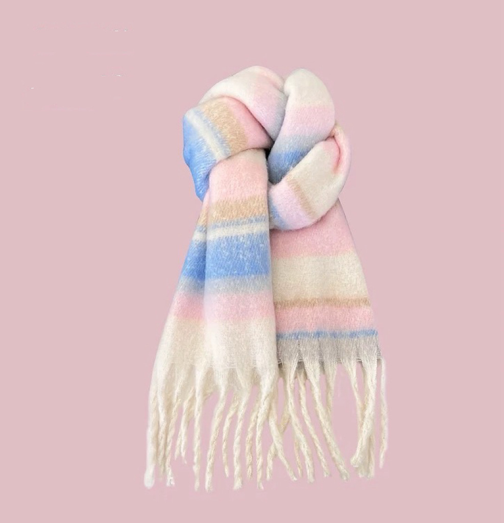 Picture of Cross-border solid color new imitation cashmere scarf women's autumn and winter thickened warm shawl solid color student scarf men's wholesale
