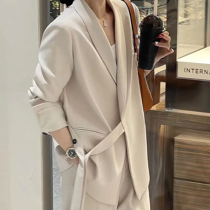Picture of Pink Suit suit Women's 2024 Spring New Design Sense Niche Elegance Suit Wide Leg Pants Two-Piece Set