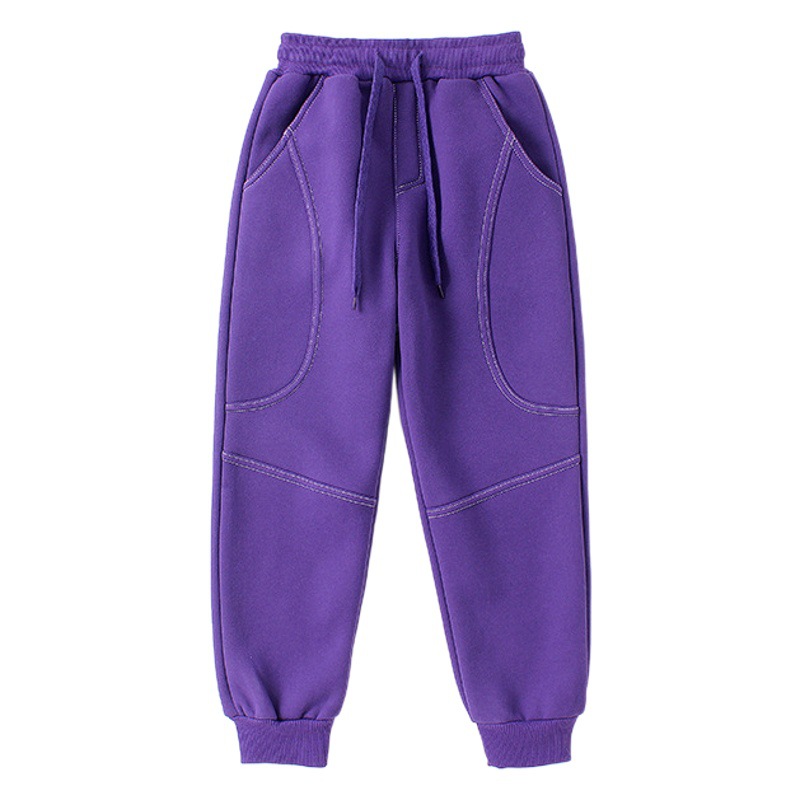 Children's clothing autumn and winter Korean version of the new children's casual trousers large children's thickened fleece boys pants wholesale