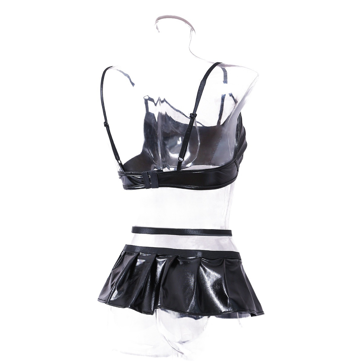 Cross-Border Role-Playing Lingerie, Sexy Uniform, Tempting Pu Lingerie, Nightclub Women's Clothing, Pure Desire Sexy Uniform Set