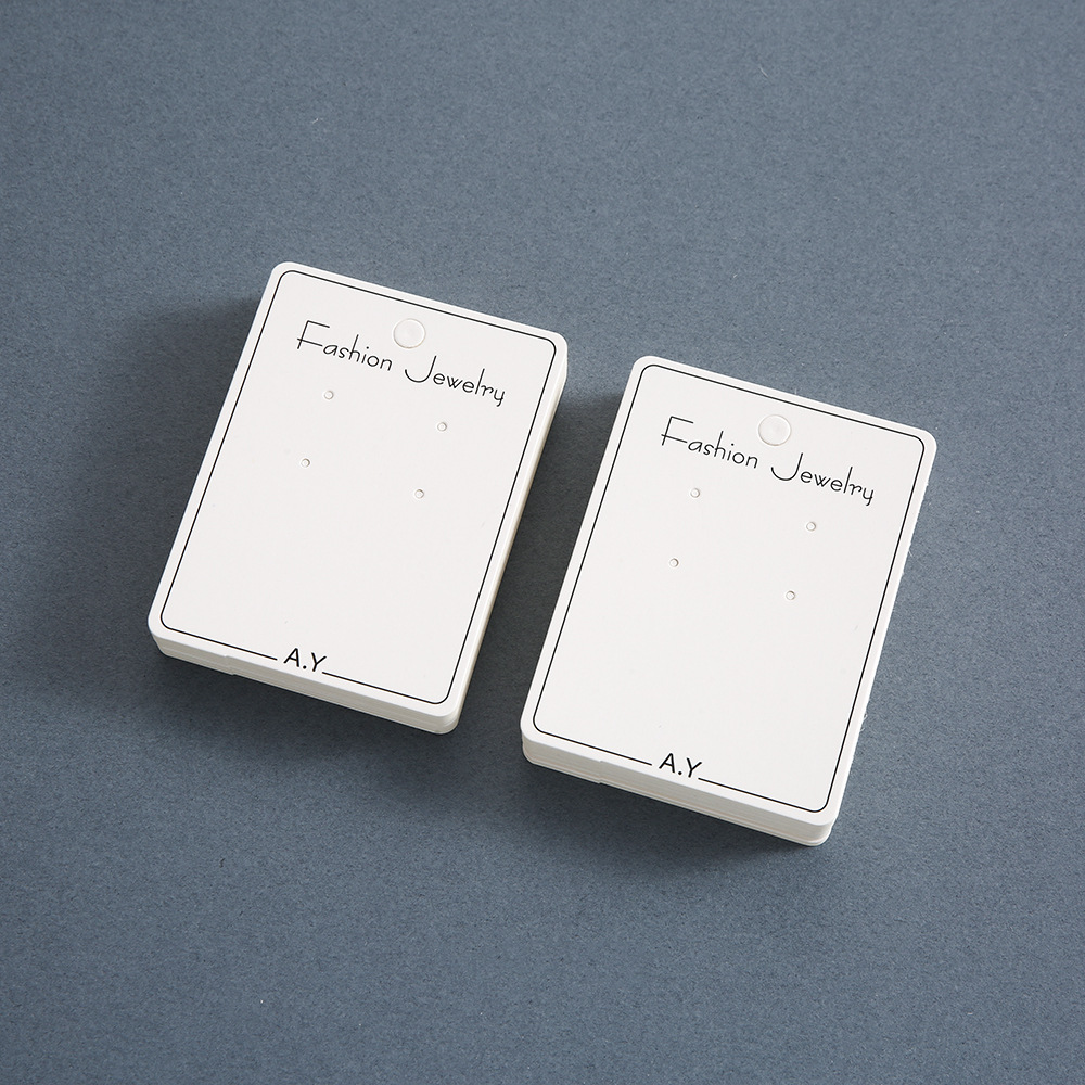 White popular earrings earrings earrings cardboard diy jewelry packaging card jewelry card display in stock wholesale
