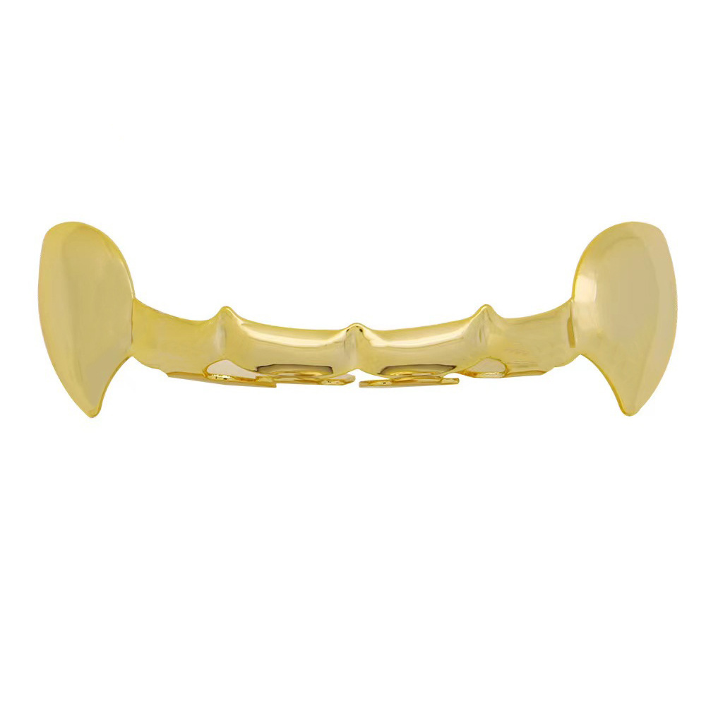 Picture of European and American hiphop bright face hollow fangs suit decorative hip-hop braces tiger teeth suit vampire gold braces