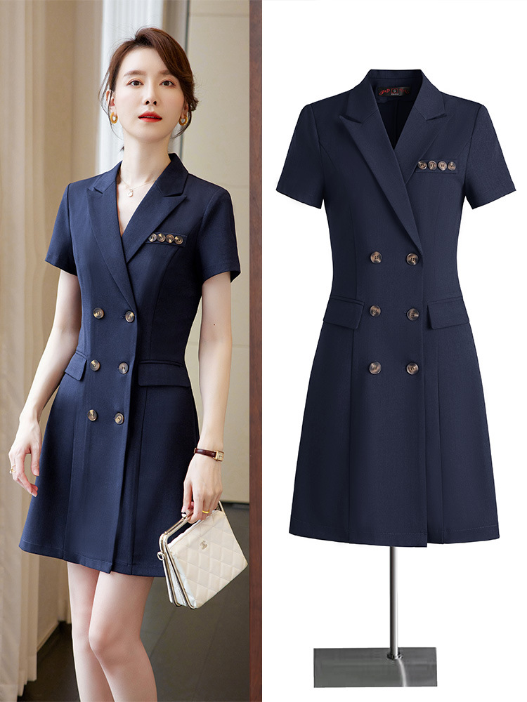Suit dress Summer Women's 2024 New Light Mature Style Business Wear High-end Temperament Goddess Fan Black Skirt