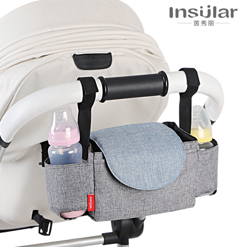 Picture of Yin Xiuli multifunctional baby carriage hanging bag storage bag bottle Cup bag baby stroller hanging bag cross-border