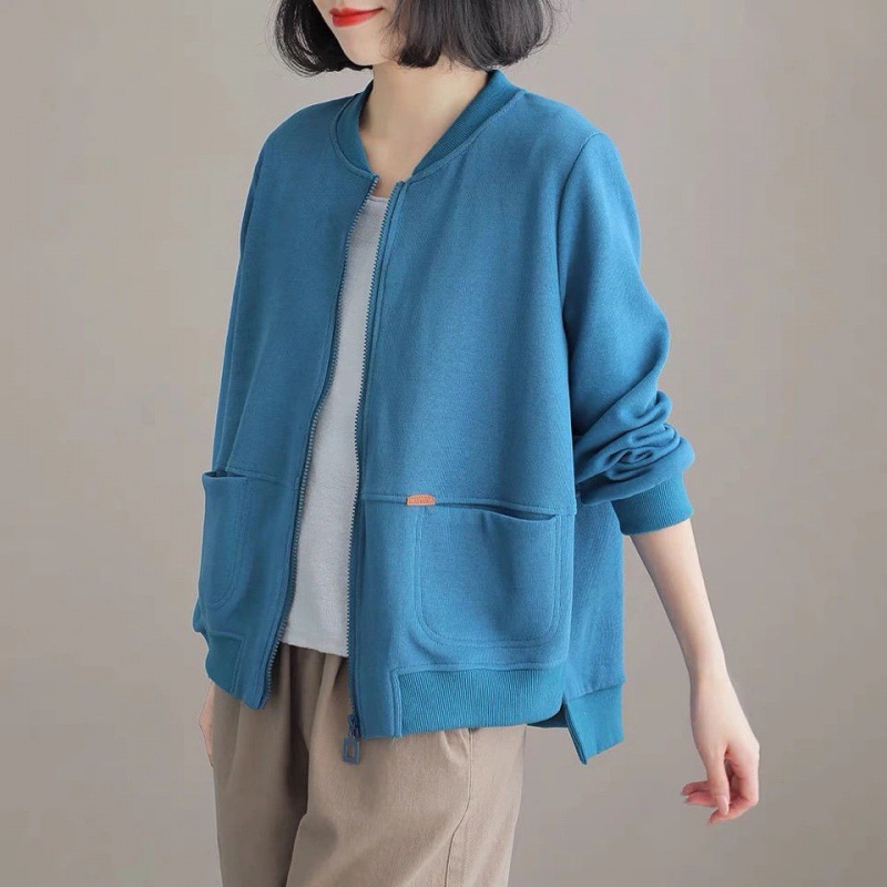Picture of Sweater women's 2021 new pure cotton sweater cardigan coat Women's Spring and Autumn New 2021 Korean style loose plus size simple