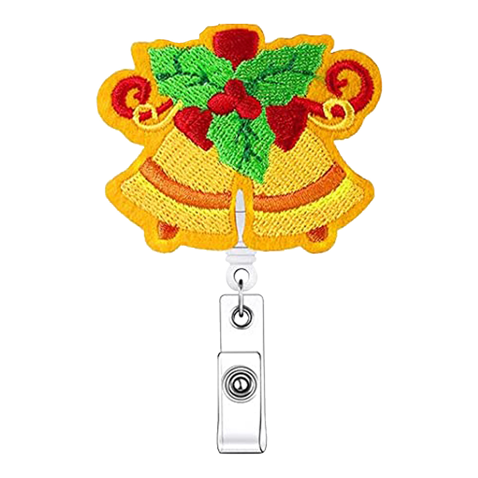 Picture of Handmade embroidery Christmas felt easy pull buckle easy pull snowflake snowman elk retractable rotating easy pull gift