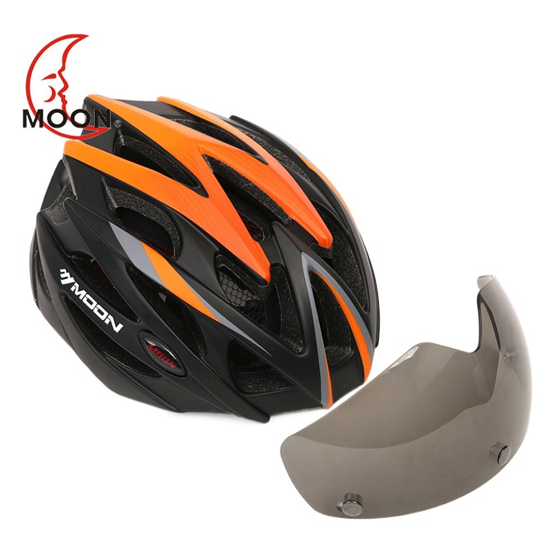 Moon Deodorant Bicycle Cycling Helmet Magnetic Goggles One-Piece Mountain Road Bike Helmet Cycling Equipment