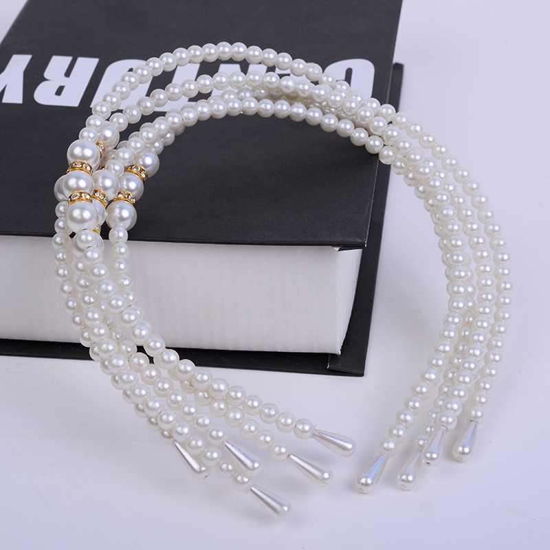 Pearl Diamond Children's headband headband Princess female hair accessories clothes shop girls micro-business Push sweep code gift wholesale