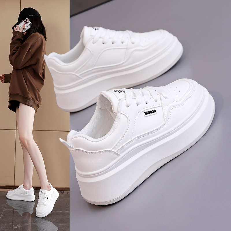 Spring 2025 New White Shoes Women's Explosions Platform Shoes High Sense Fashion Casual Women's Shoes XM-SHA19