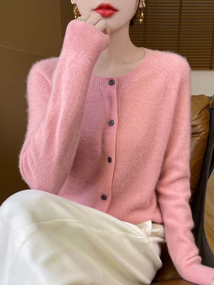 Picture of Wool Cardigan Women's Autumn and Winter New Loose Knitted Sweater First-Line Garment Solid Color Sweater High-end Atmospheric Coat Top