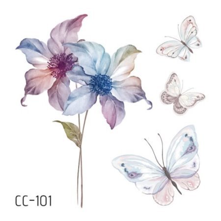 Picture of New waterproof flower tattoo stickers fashion small fresh face stickers fashion Photo Studio Art Stickers
