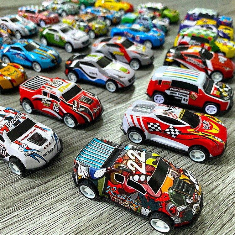 Picture of Tiktok popular alloy car iron car wholesale children's toy simulation model bulk decoration with pull back car