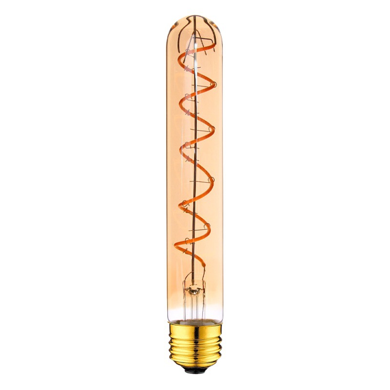 Cross-border T30 tubular 185 bulb E27 screw retro dimming strip test tube warm yellow led Edison imitation tungsten wire