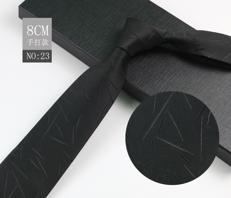 Picture of Men's Tie Business Shirt Stripesd Security Professional Formal Wear Wholesale Plus Logo Manufacturer 8cm Hand-Made