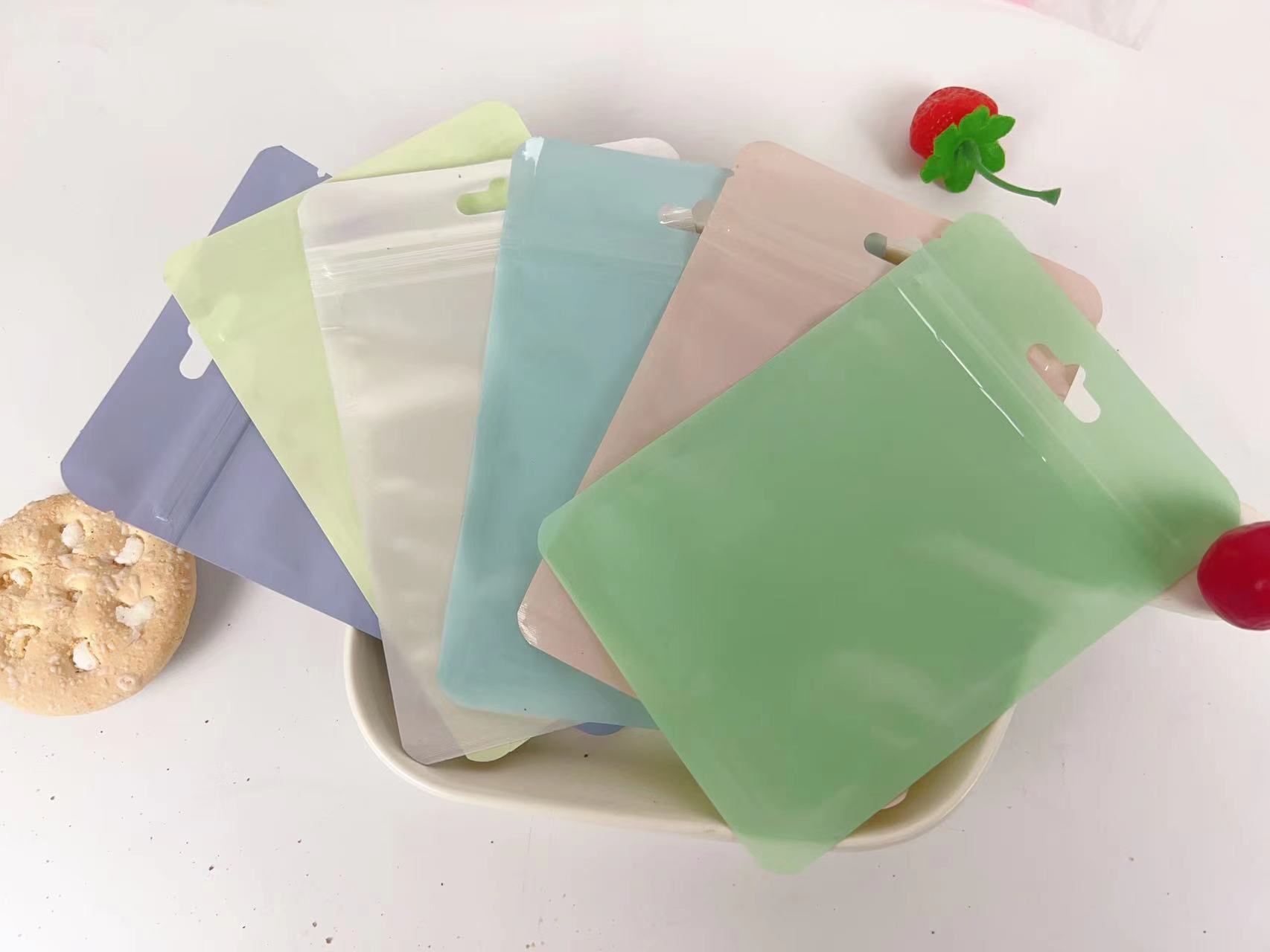 Manufacturers supply three-sided sealed self-sealing bags translucent plastic bags mouth mask bags underwear bags sealed bags Wholesale