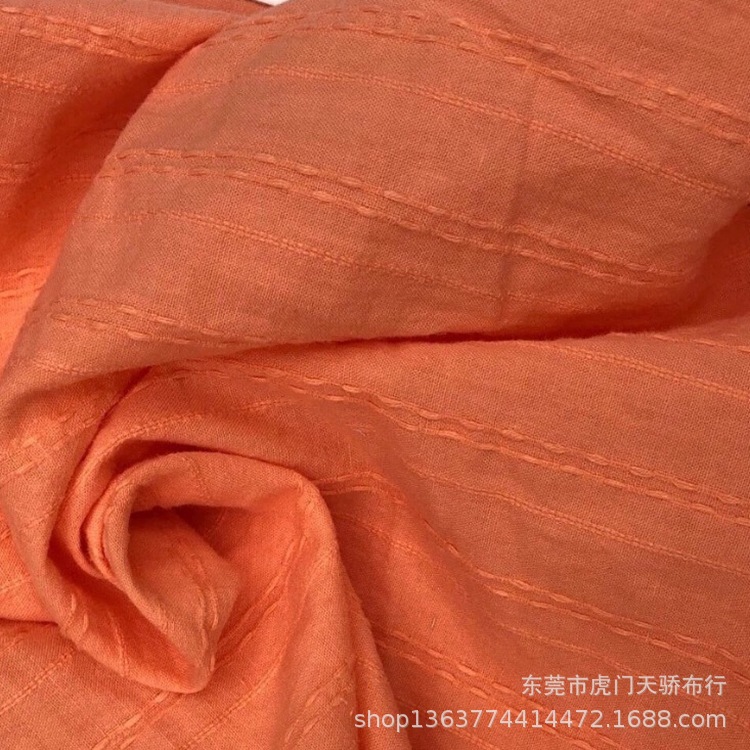 Spring and summer New woven cotton gauze cloth cut jacquard cloth 96g cotton double-line fashion women's shirt fabric
