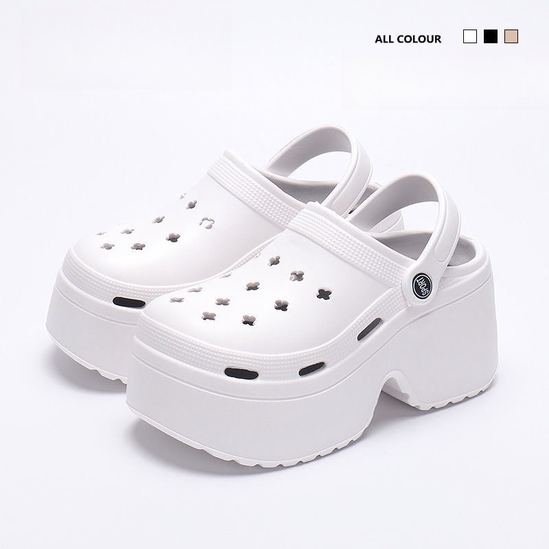 Platform Sole Cave Shoes Women's Outer Wear Slippers Women's Summer Home Shoes Women's Couple EVA Slippers Sandals