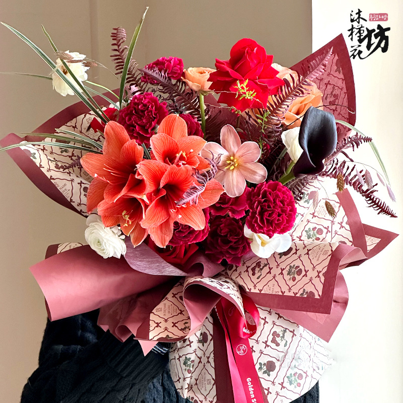 Chinese Valentine's Day New Flower Wrapping Paper Chunjian Mesh Flower Paper Flower Shop Floral Packaging Bouquet Flower Wrapping Paper