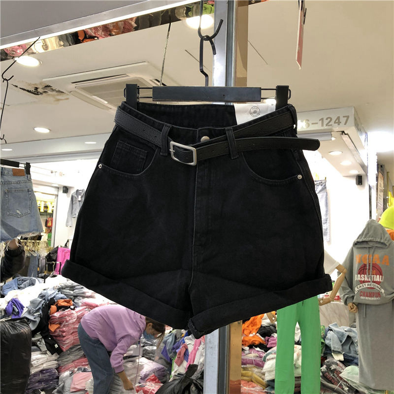 Picture of Summer 2022 new Korean style high waist Denim shorts women's loose slimming curling wide leg A- line hot pants ins fashion