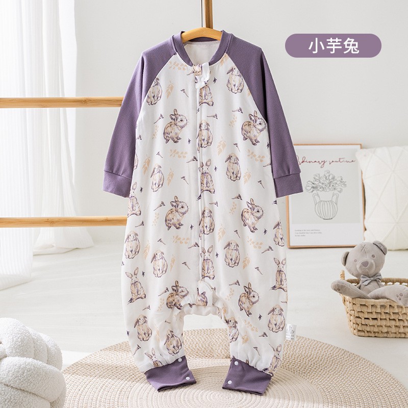 Picture of Cartoon Bamboo Cotton Gauze Sleeping Bag Baby Class a Summer Newborn Children's Home Clothes Baby Anti-Kick Quilt Breathable and Lightweight
