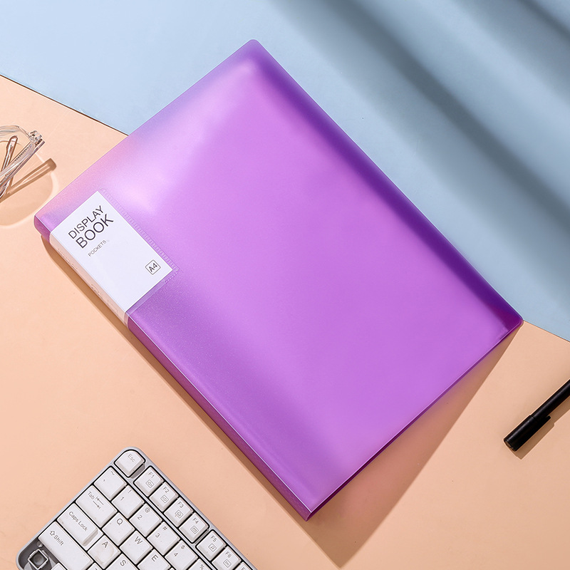 Picture of A4 information book multi-layer transparent insert folder student examination paper storage folder B ultrasound pregnancy test storage book music folder