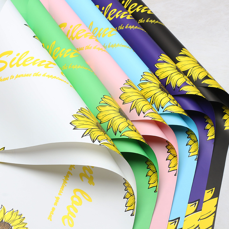 Xihuan Nong Sunflower English Feather Paper Flower Wrapping Paper Sunflower High-End DIY Handmade Bouquet Flower Shop