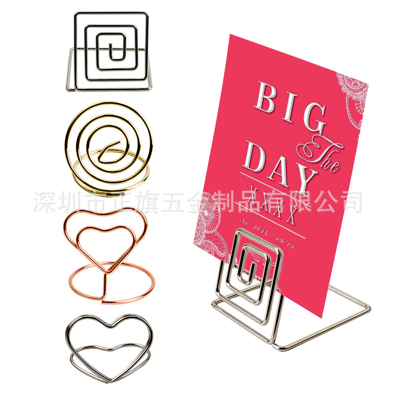 [Affordable in Stock] Heart-Shaped Round Note Holder, Five-Pointed Star-Shaped Square Seat Card Holder, Business Card Holder Cross-Border