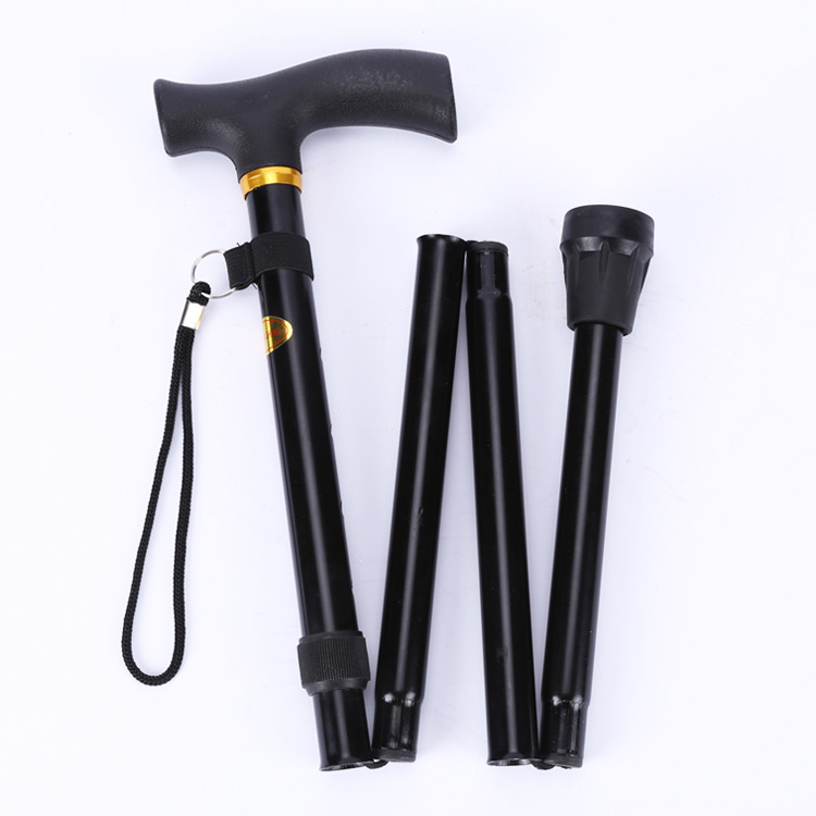Picture of Cross-border Hot-selling Folding Hiking Stick Outdoor Hiking Stick Five-section Telescopic Crutches for the Elderly Travel Mountain Climbing Crutches Walking Stick