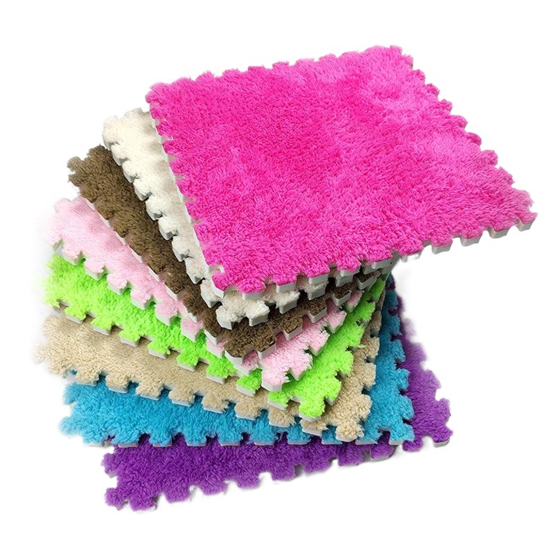 A generation of hair 30 * 30cm 60*60cm Jin Fuchun padded plus velvet flocking foam stitching carpet mat