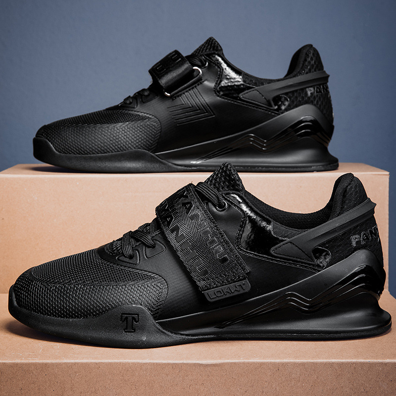 Squat Shoes for Men, Professional Weightlifting Shoes, Indoor Fitness Strength Training Shoes, Breathable Support Flats Deadlift Shoes for Women