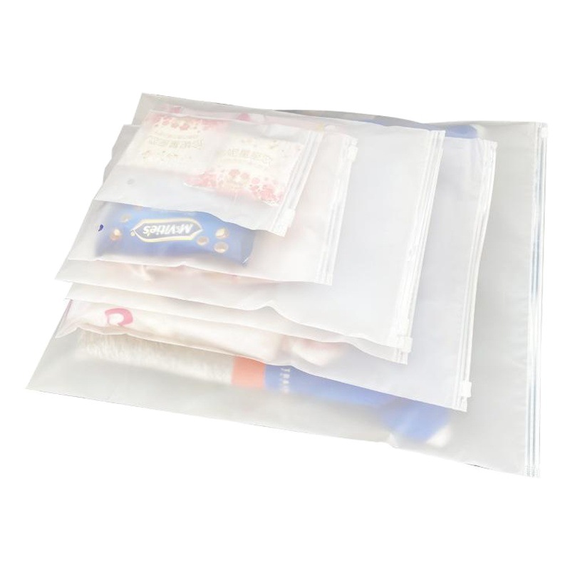 In-Stock Cpe Frosted Zipper Bags for Clothing and Accessories Packaging, Underwear and Socks Frosted Bags, Custom Zipper Bags, Frosted