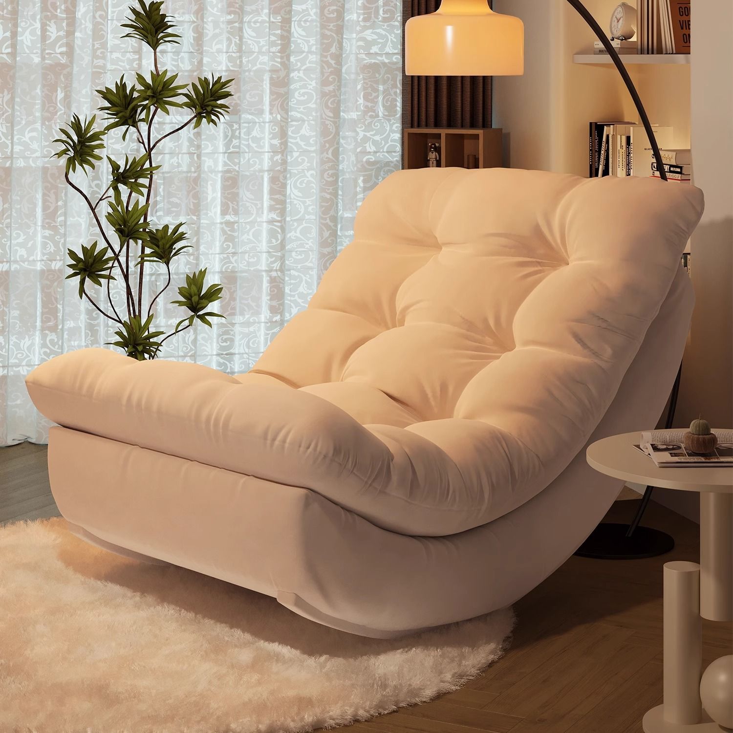 Moon rocker lounge chair adult sleeping lazy sofa chair living room balcony home casual single sofa double