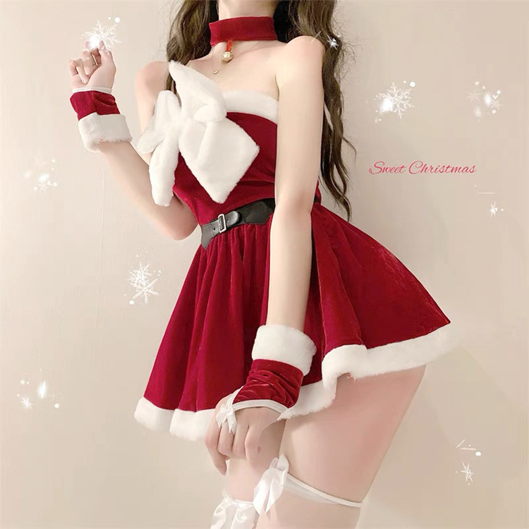 New Hot Christmas Dress Female Sexy Christmas Performance Costume Halloween Cyber Red cos Uniform a generation of hair