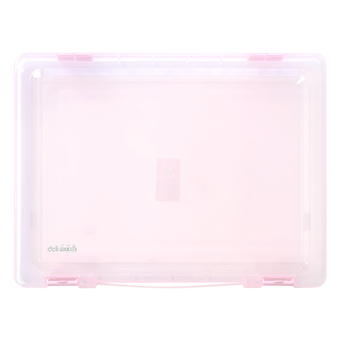 Picture of Deli 5701 5702 stationery box transparent PP file storage box A4 data box portable storage box