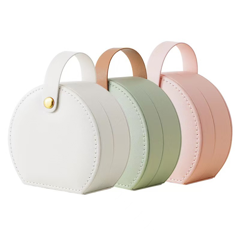 in stock portable semicircle jewelry box ring necklace earring box jewelry storage box jewelry box LG7305