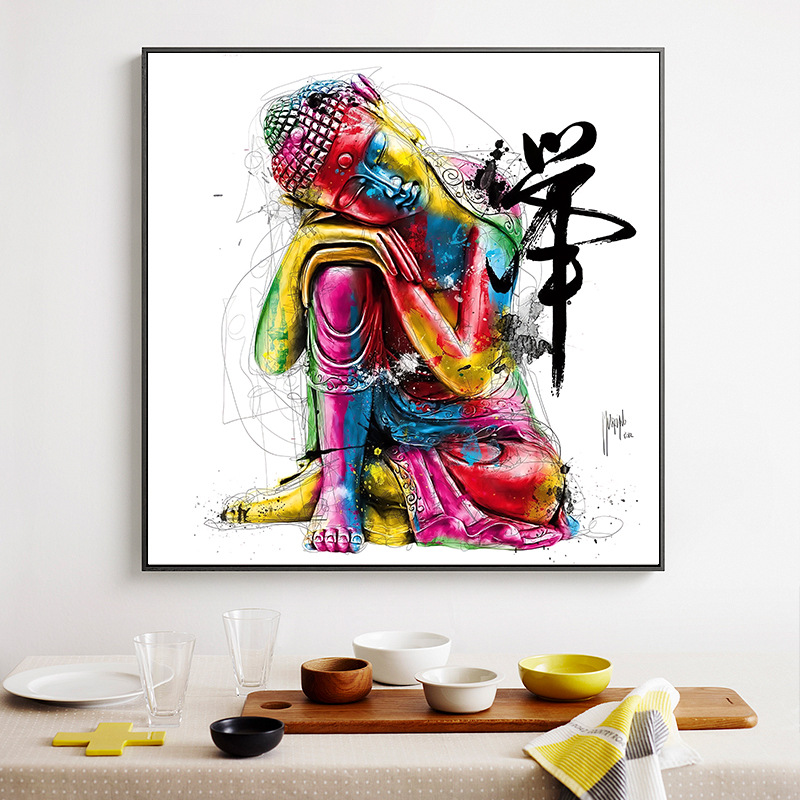 Picture of Hot Selling Colorful Sculpture Cultural Art Oil Painting Print Mural Print Hanging Painting Bedroom Living Room Decorative Painting Xy682