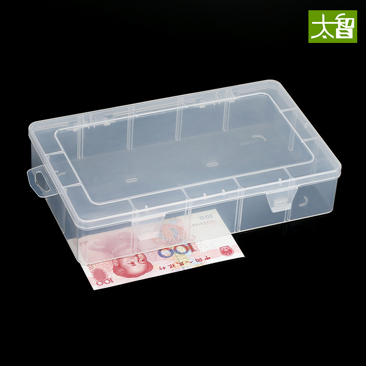 Picture of 212-1 single box parts box original plastic large box translucent storage box packaging box large with lid