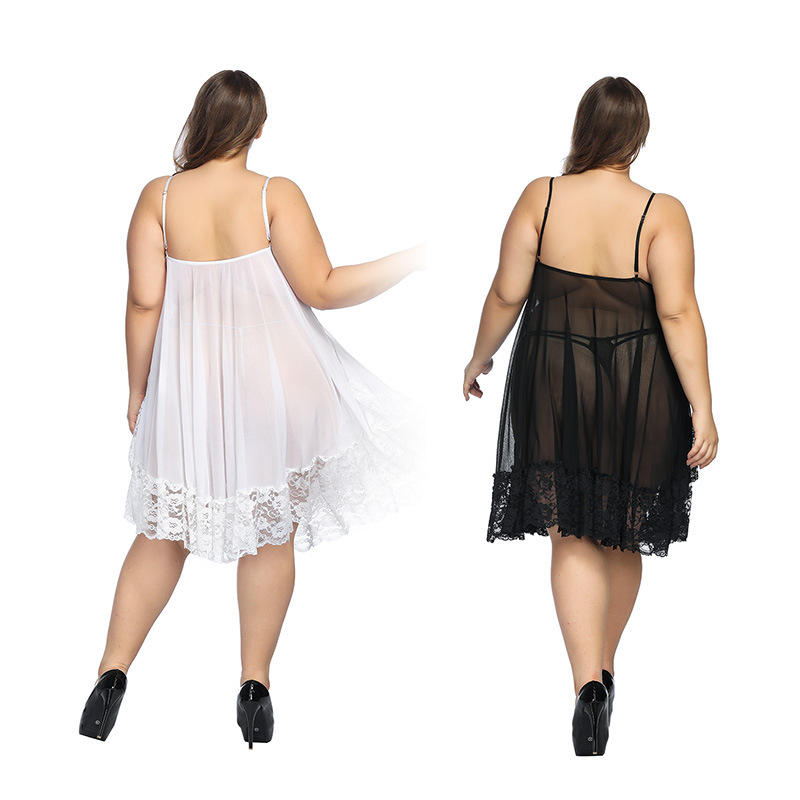 Picture of 100kg Foreign Trade Sexy Lingerie Export European and American Sexy Pajamas Women's Nightgown Large Size Pajamas Home 9128