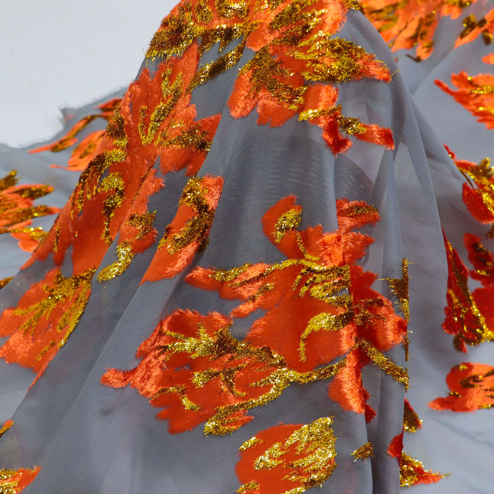 Picture of Factory Wholesale Woven Velvet Jacquard Brocade Velvet Fabric Haute Couture Dress Dress Cheongsam