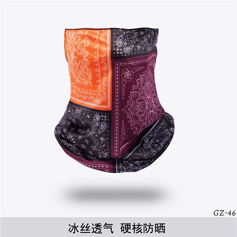 Picture of Outdoor ice silk mask changeable ear scarf men's and women's bicycle riding hood collar sun protection scarf summer