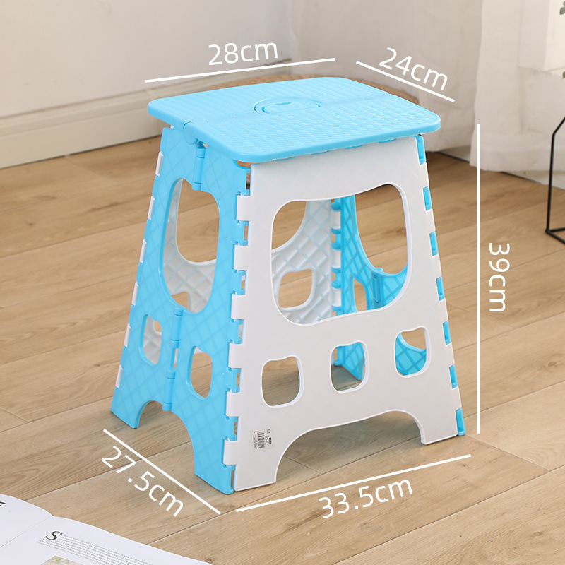 Picture of Thickened Plastic Folding Stool Portable Mini Outdoor Adult Children Chair Bench Portable Train Mazar
