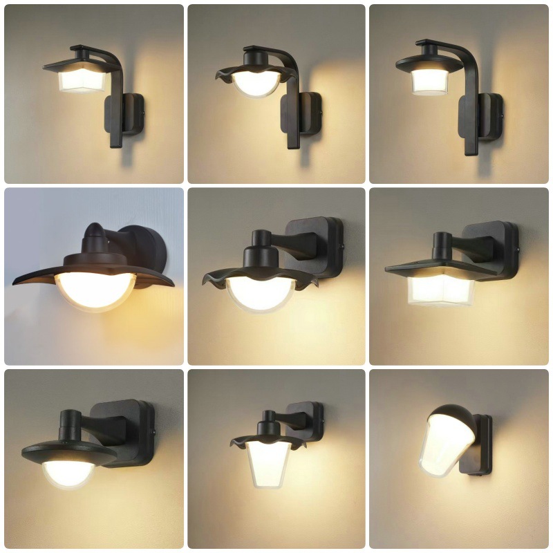 LED outdoor waterproof wall lights, European style wall lights, outdoor villa lights, balcony gate enclosures, wall lights, courtyard lights