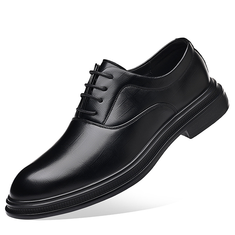 Picture of plus size shoes size 46 size 2025 new casual men's leather shoes British youth business lace-up formal leather shoes men's 7785