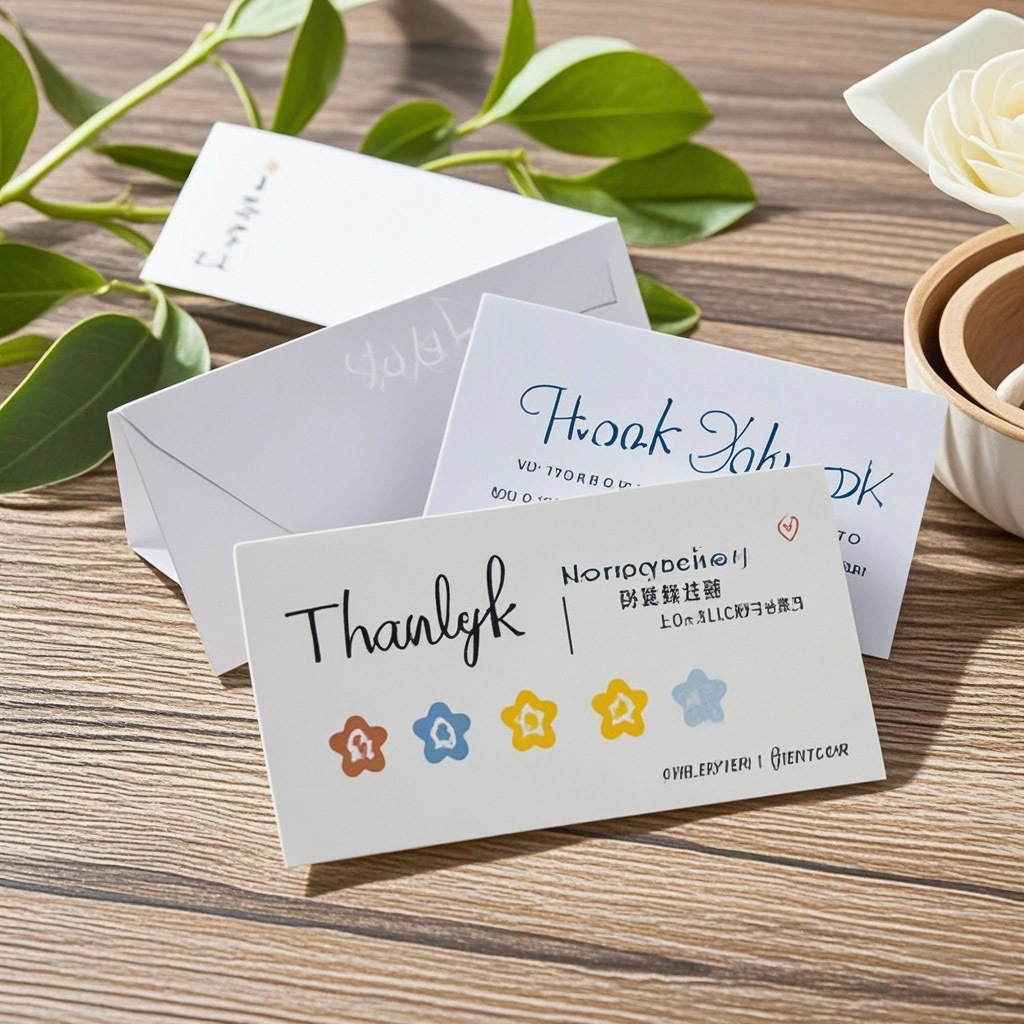 Manufacturer's Professional Customized Thank You Card Double-Sided Colorful Printing 300g Coated Paper Small Batch Wholesale Fold Card