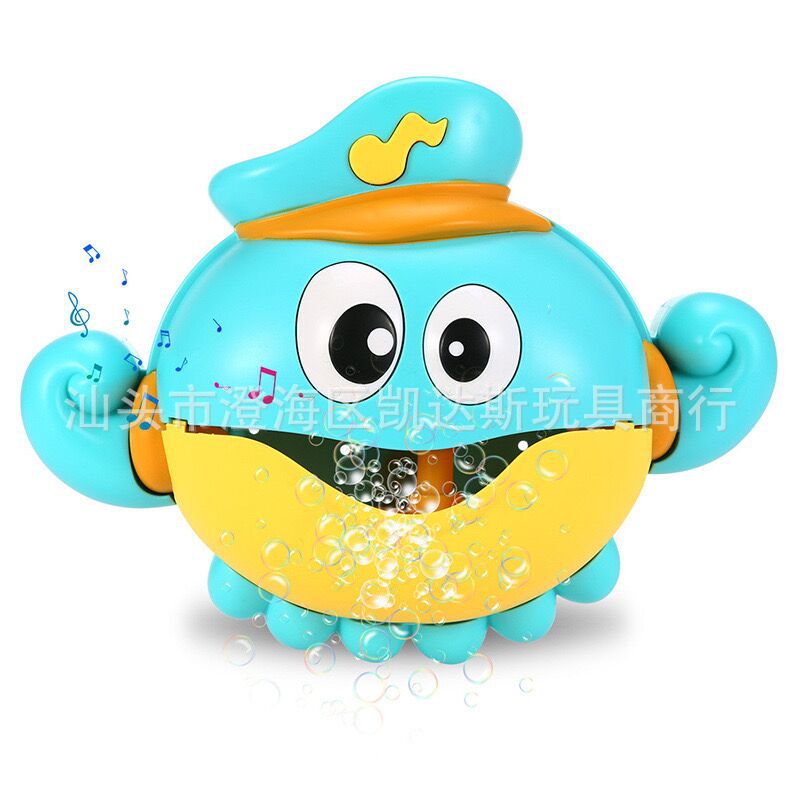 Cross-border electric octopus bubble machine children's bathroom bath water play music toys Amazon hot wholesale